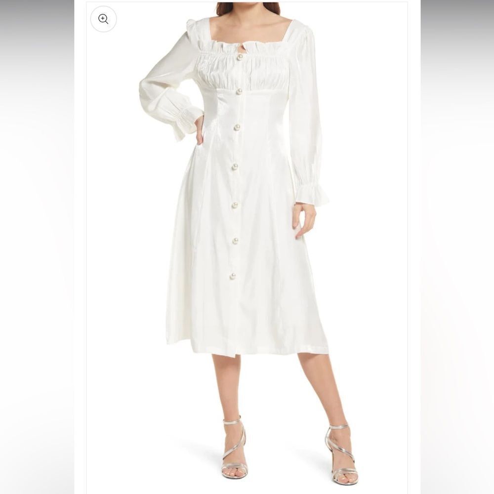 AMYLYNN USA MIA DRESS Long Sleeve Round neck Midi Dress. Size Small Nordstrom